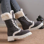 🎅Christmas promotion 49% OFF🎄Women's Cotton Mid-Calf Plush Lined Snow Boots