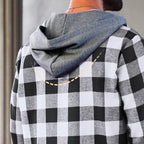 Men's Versatile Hooded Plaid Flannel Shirt