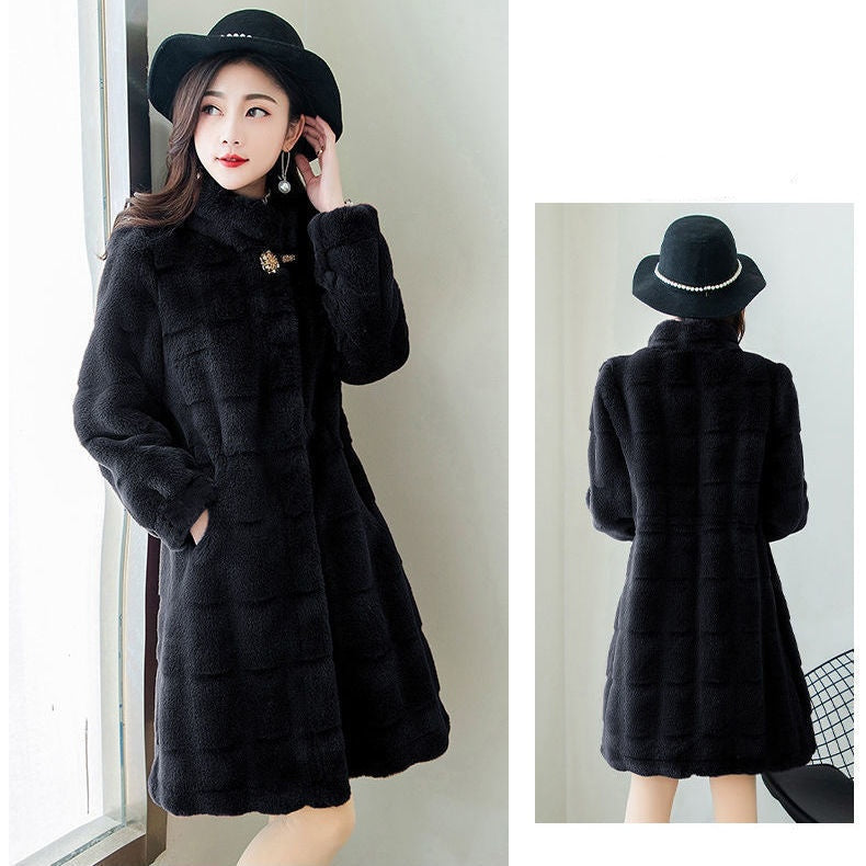❄️Winter Specials❄️ Women's Warm Fluffy Stand-Up Collar Coat