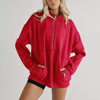 🎅Xmas Sales - 60% OFF🎄Women's Casual Lapel Half Zip Tops