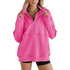 🎅Xmas Sales - 60% OFF🎄Women's Casual Lapel Half Zip Tops