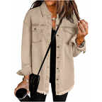 🎅What should I wear tomorrow?🎄Women's Raw Edge Ripped Denim Jacket