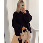 🔥What should I wear tomorrow?💃Women's Warm Mock Neck Loose Fit Sweater