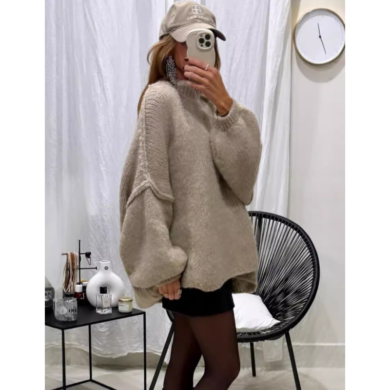 🔥What should I wear tomorrow?💃Women's Warm Mock Neck Loose Fit Sweater