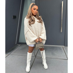 🔥What should I wear tomorrow?💃Women's Warm Mock Neck Loose Fit Sweater