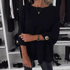 ✨Women's Slim-Fit Classic Knit Top – Solid Color + Soft Texture, Flatters Silhouette for Coffee Dates