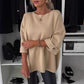 ✨Women's Slim-Fit Classic Knit Top – Solid Color + Soft Texture, Flatters Silhouette for Coffee Dates