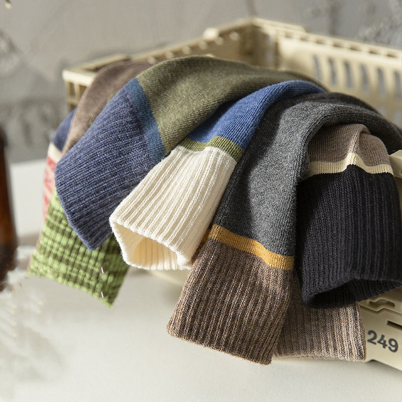 Men's Comfortable Breathable Color Clash Socks