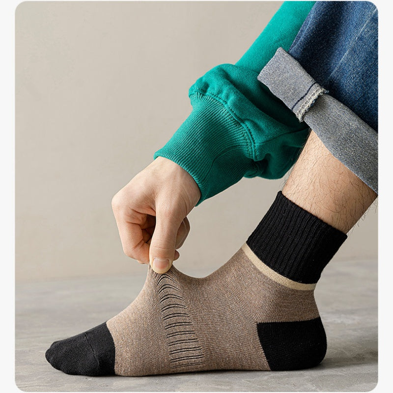 Men's Comfortable Breathable Color Clash Socks