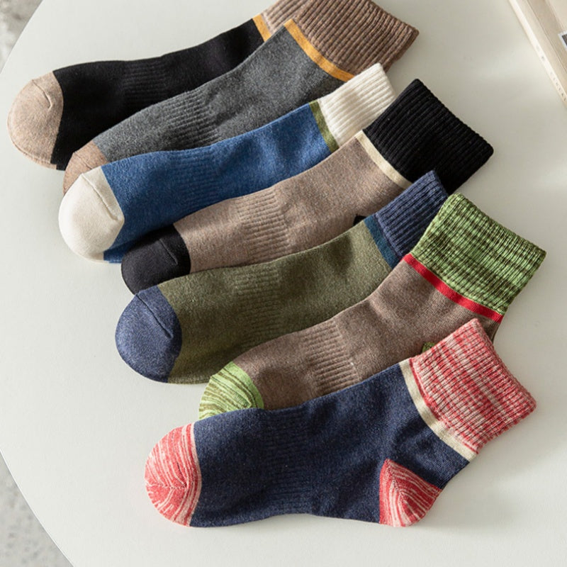 Men's Comfortable Breathable Color Clash Socks