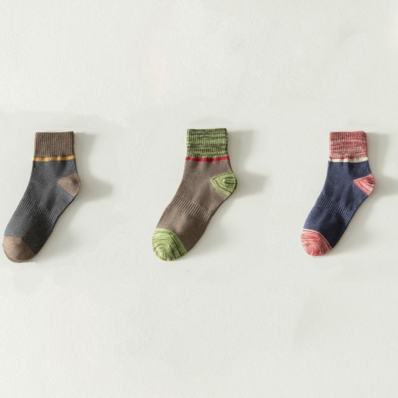 Men's Comfortable Breathable Color Clash Socks