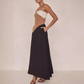 Women's Sleeveless Off-Shoulder Color-Block Bodycon Dress