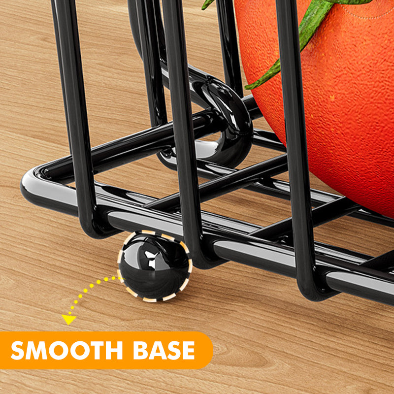 Double-layer Removable Wooden Handle Wire Basket