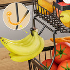 Double-layer Removable Wooden Handle Wire Basket