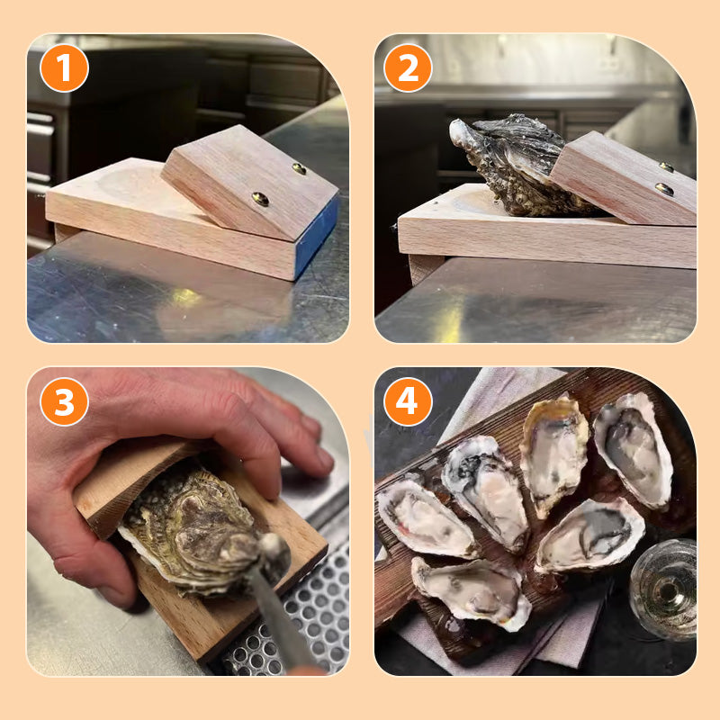 Wooden Oyster Shucking Clamp