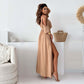 🌸 Pear-shaped savior! V-neck side slit skirt|cinched waist slit, all the flesh is hidden, and the curve is fully revealed~