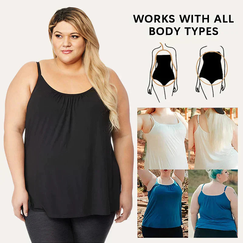 🏆 Loose cool vest|Built-in chest pad, no underwear super worry-free