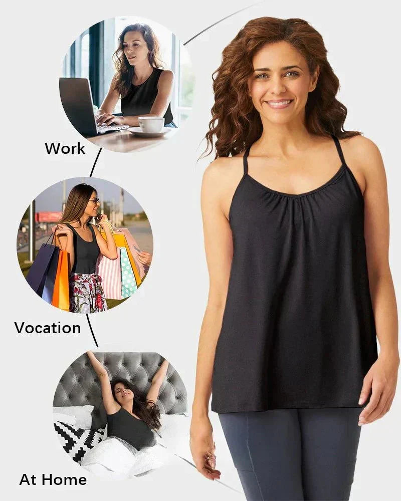 🏆 Loose cool vest|Built-in chest pad, no underwear super worry-free