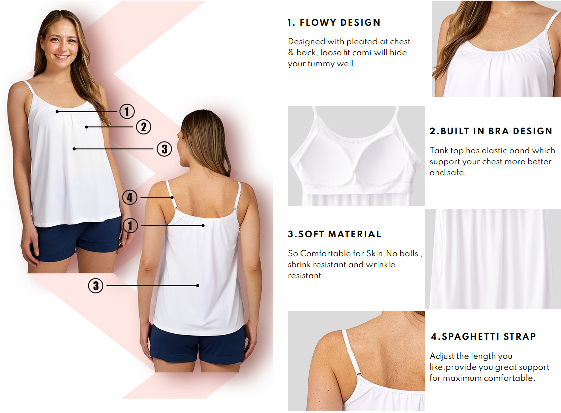 🏆 Loose cool vest|Built-in chest pad, no underwear super worry-free