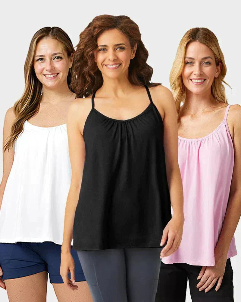 🏆 Loose cool vest|Built-in chest pad, no underwear super worry-free