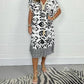 🔥2025 HOT SALE💃Printed V-Neck Casual Dress With Fringes on the Sleeves✨
