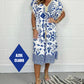 🔥2025 HOT SALE💃Printed V-Neck Casual Dress With Fringes on the Sleeves✨