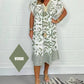 🔥2025 HOT SALE💃Printed V-Neck Casual Dress With Fringes on the Sleeves✨