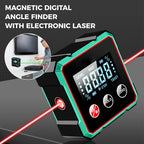 🧲 Magnetic Digital Angle Finder + Electronic Laser – 360° Angle Measurement for Carpentry & Projects 🪵