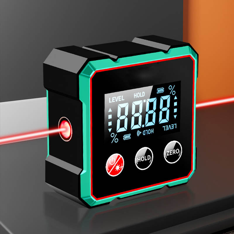 🧲 Magnetic Digital Angle Finder + Electronic Laser – 360° Angle Measurement for Carpentry & Projects 🪵