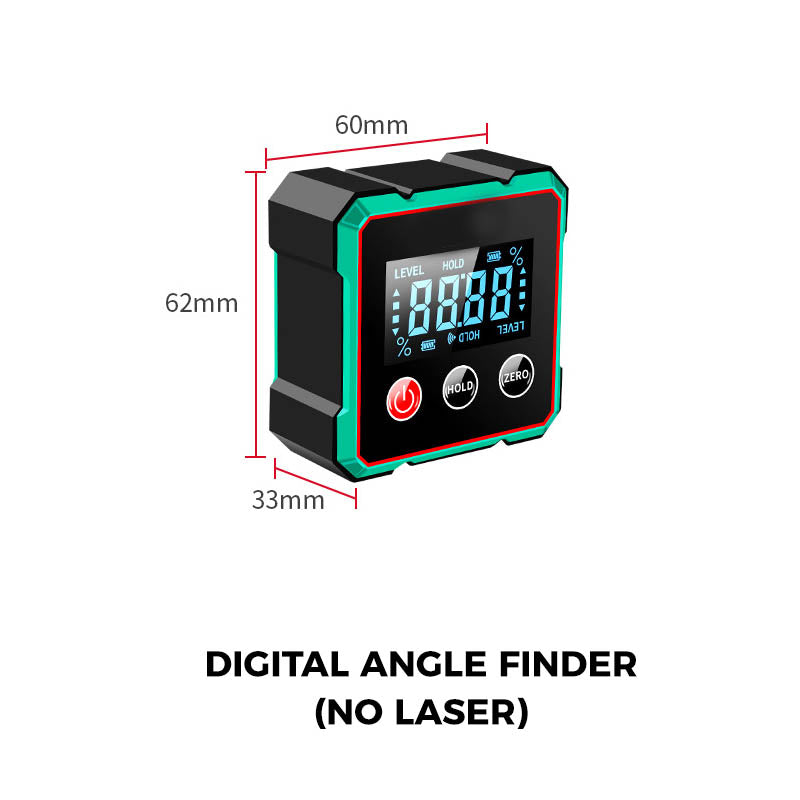 🧲 Magnetic Digital Angle Finder + Electronic Laser – 360° Angle Measurement for Carpentry & Projects 🪵