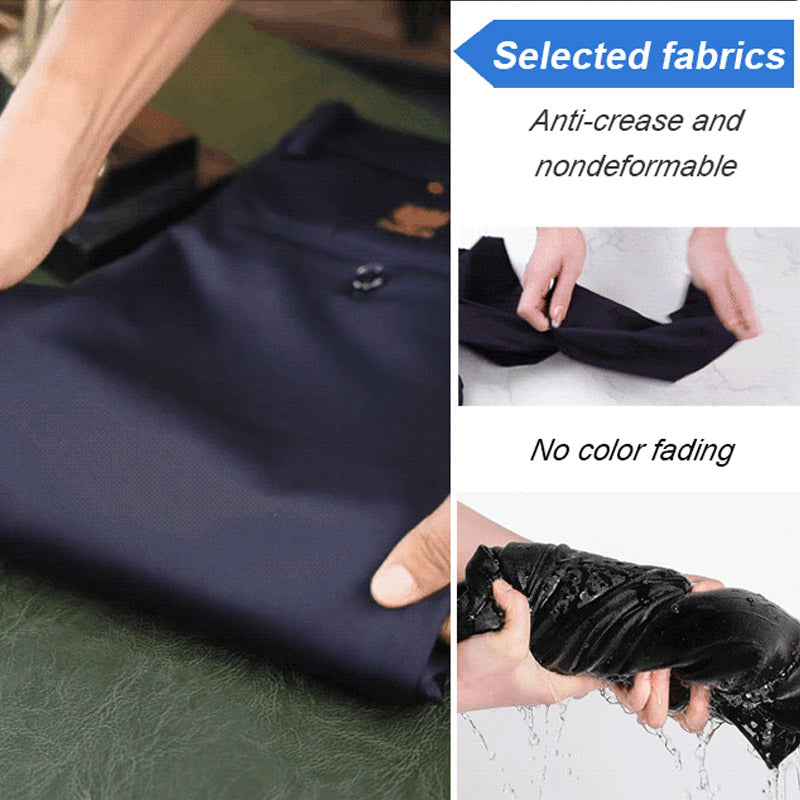 🔥Men's high-waisted stretch anti-wrinkle trousers, neat and stylish!