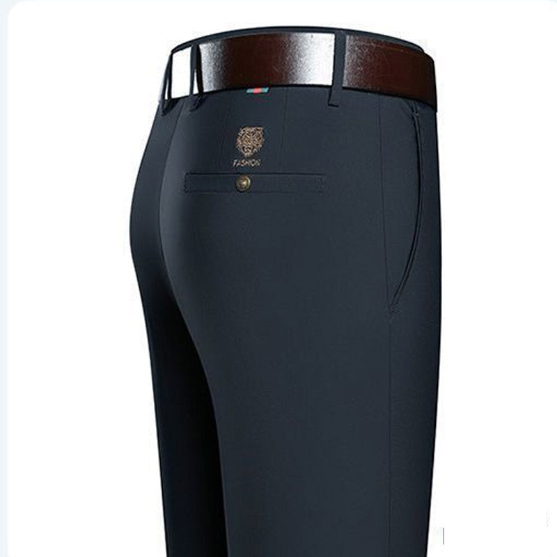 🔥Men's high-waisted stretch anti-wrinkle trousers, neat and stylish!