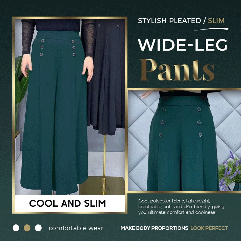 ⏰Limited Stock! Price Drop on Pleated Wide - Leg Pants: Figure - Friendly &