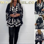 V-Neck Floral Flared Sleeve Ruffle Hem Top💖Spring sale-49% OFF