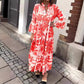 👗🌿 Plus - Size Friendly! Big Price Drop on Bohemian Printed Maxi Dress 🌸