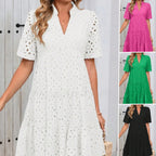 💫 Fairy dress is here! Elegant women's hollow lace ruffle casual mini skirt