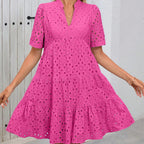 💫 Fairy dress is here! Elegant women's hollow lace ruffle casual mini skirt