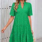 💫 Fairy dress is here! Elegant women's hollow lace ruffle casual mini skirt