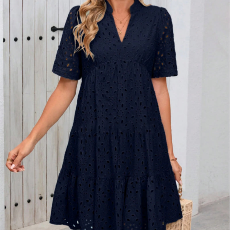 💫 Fairy dress is here! Elegant women's hollow lace ruffle casual mini skirt