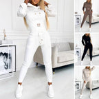 Women's Hooded Tracksuit Set: Effortless Style ✨, Super Comfy for Lounging & Outings 👟