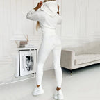 Women's Hooded Tracksuit Set: Effortless Style ✨, Super Comfy for Lounging & Outings 👟