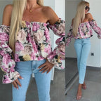 🌸🌸 Floral Print Smocked Off - the - Shoulder Top