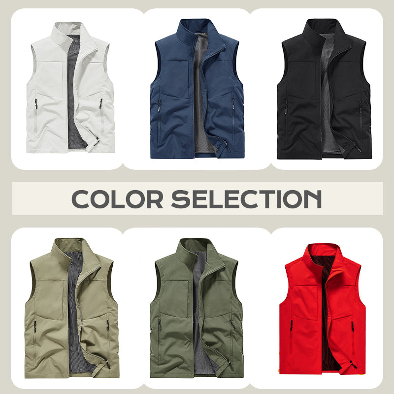 ⏳ Limited time 50% off! 💥Men's Comfortable Quick-Dry Vest with Pockets（From two pieces, the more you buy, the more you save!）