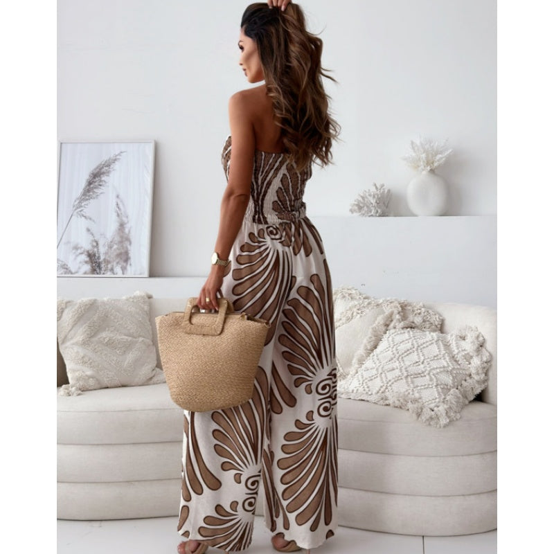 🌺50% OFF！ Sexy off-the-shoulder sleeveless wide-leg jumpsuit 💃