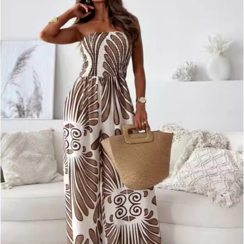 🌺50% OFF！ Sexy off-the-shoulder sleeveless wide-leg jumpsuit 💃