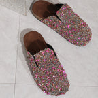 💕Limited Sale 50% OFF💕Women's Comfortable Casual Sequin Cork Slippers