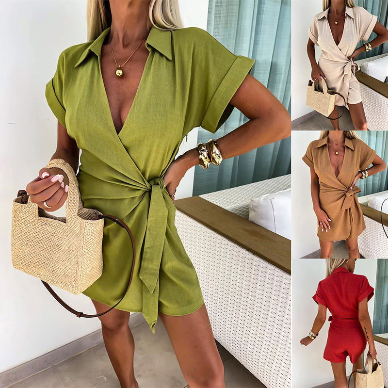 ✨Corset V - Neck Jumpsuit | Smooth Fabric & 64% Sculpting