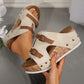 🔥LAST DAY PROMOTION - 50%OFF🔥Cutout Platform Wedge Sandals（The more you buy, the higher the discount）