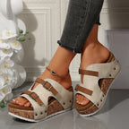 🔥LAST DAY PROMOTION - 50%OFF🔥Cutout Platform Wedge Sandals（The more you buy, the higher the discount）