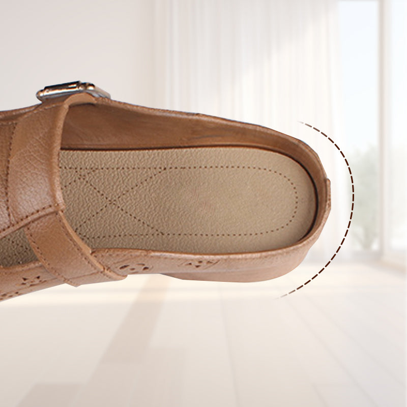 Women’s Round Toe Mules with Low Heel